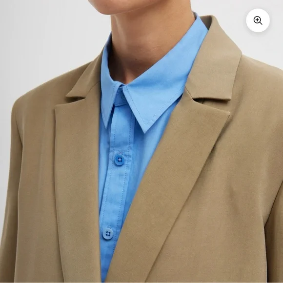 Tibi Fluid Suiting Double Breasted Blazer